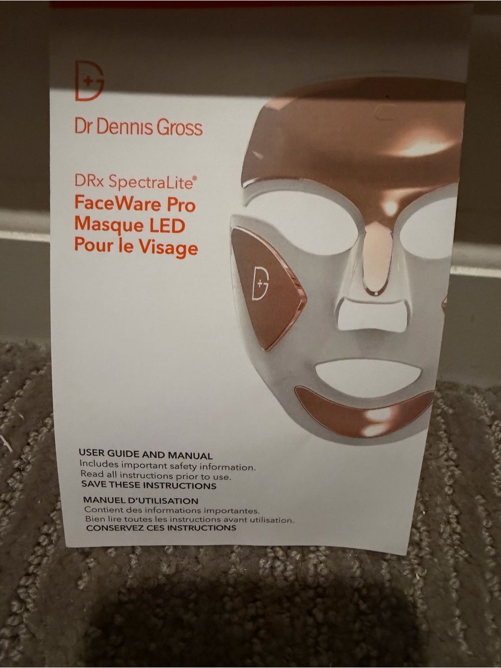 Dr. Dennis Gross SpectraLite FaceWare Pro LED Mask — Rose Gold & White